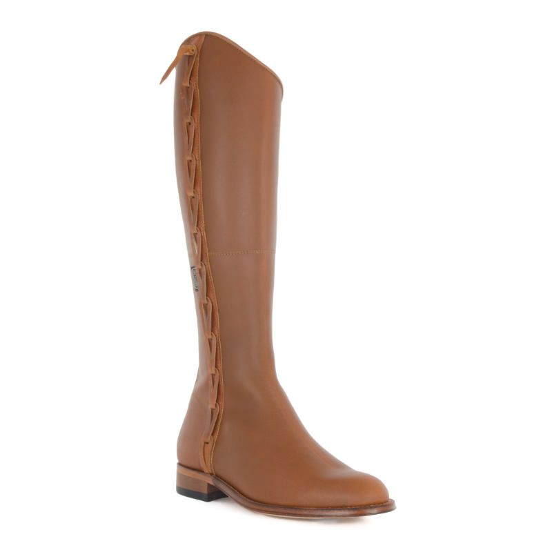 BOTA DE MONTAR CON ADORNO DE POLAINA EN TIRA. LAZZO BOOTS