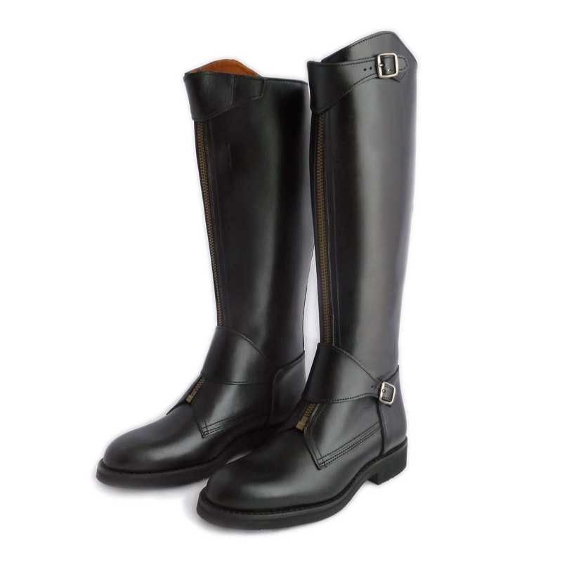 BOTA DE POLO BOXCALF CON TACON RODADO. MARJOMAN. IBERIANHORSESHOP.