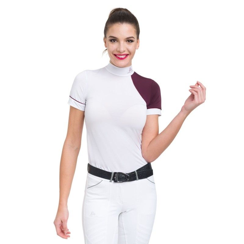 CAMISETA HIPICA DE CONCURSO SIMPLY DAME MANGA CORTA CAVALLIERA