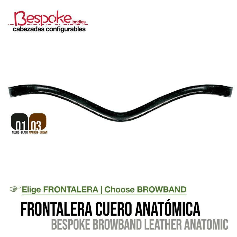 CABEZADA CONFIGURABLE FRONTALERA CUERO ANATOMICA