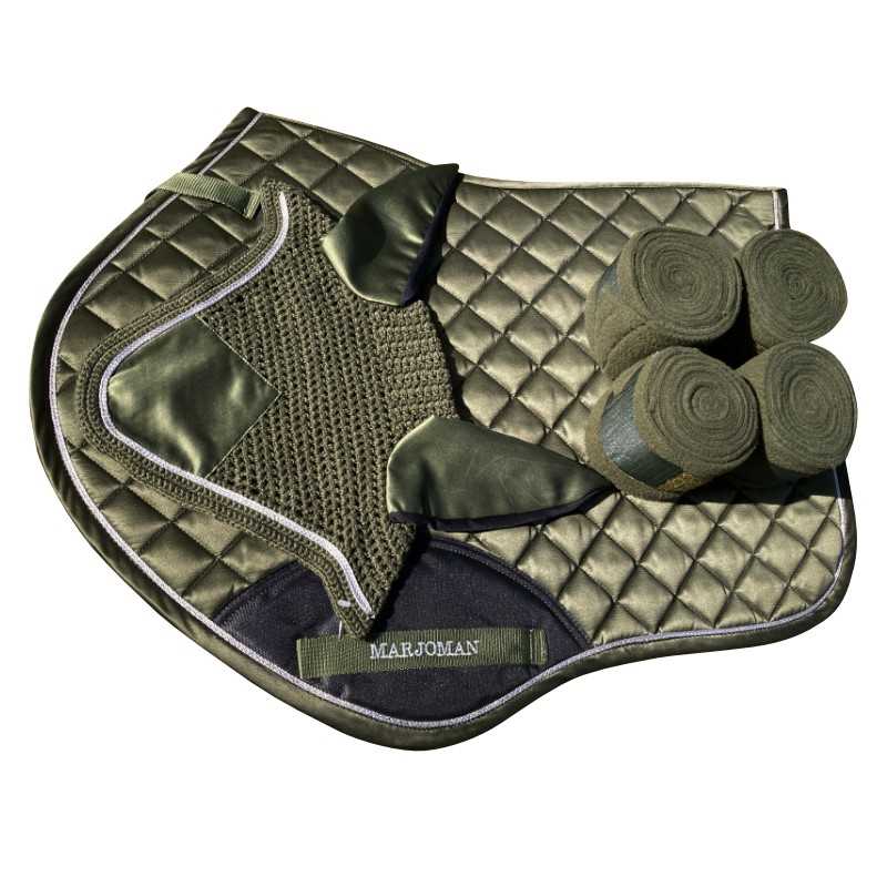 Juego de mantilla de salto + orejeras + vendas