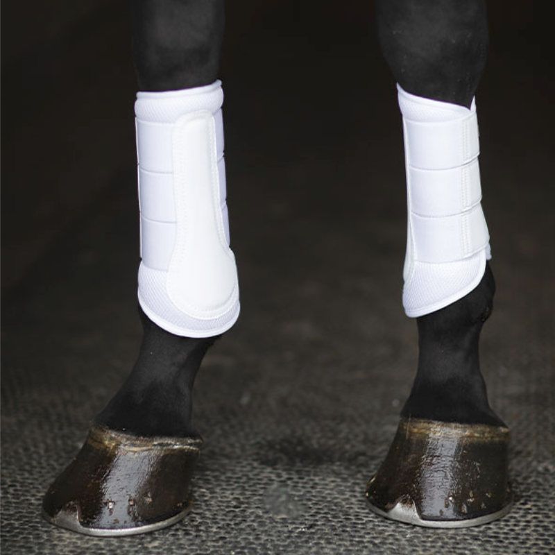 Classic Mesh Brushing Boots White Silver