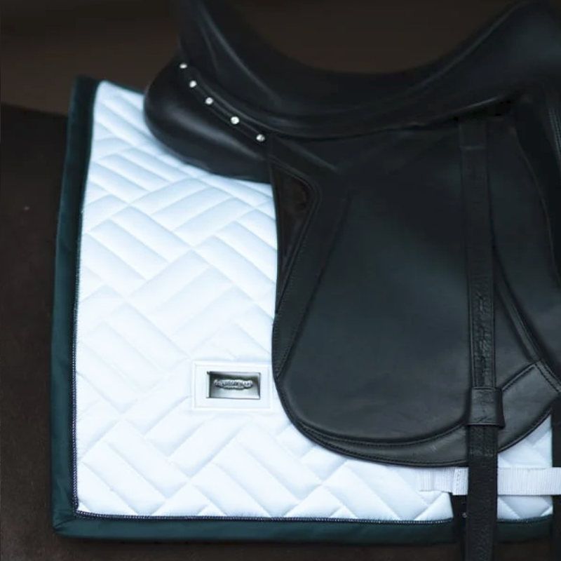 Dressage Saddle Pad Modern White Dramatic Monday Full