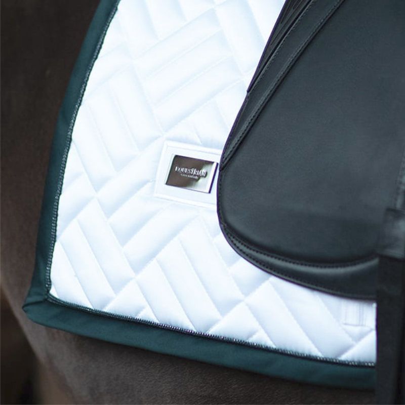 Dressage Saddle Pad Modern White Dramatic Monday Full