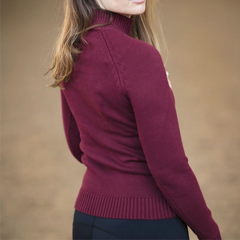 Knitted Half-Zip Top Bordeaux