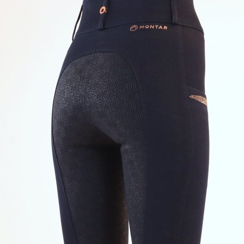 Breeches MoKelsery oro rosa pull on en azul vaquero