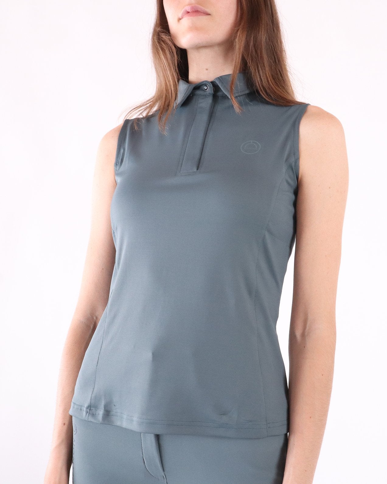 Polo FIONA sin mangas Jade