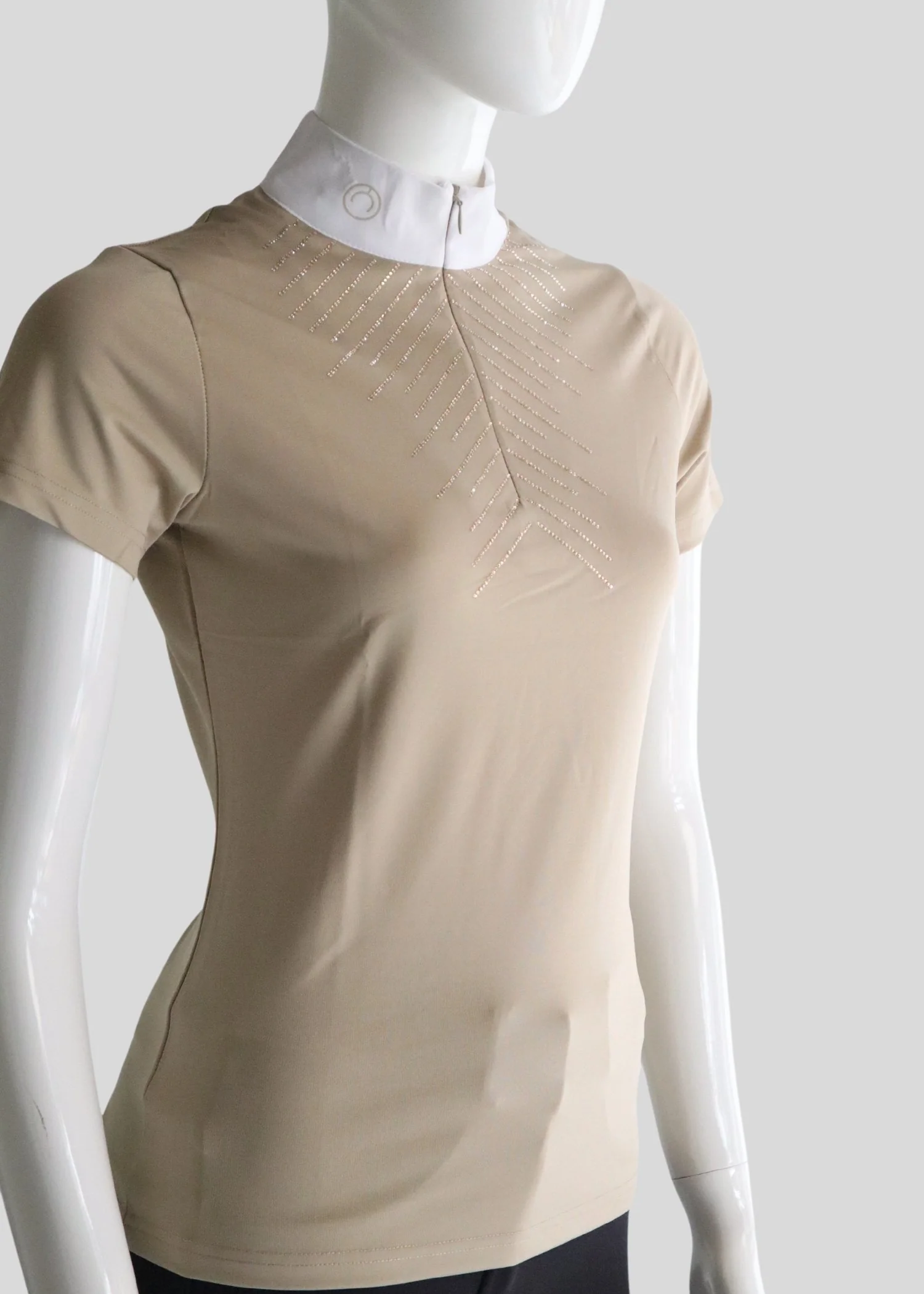 TOP DE COMPETICION BLING BEIGE