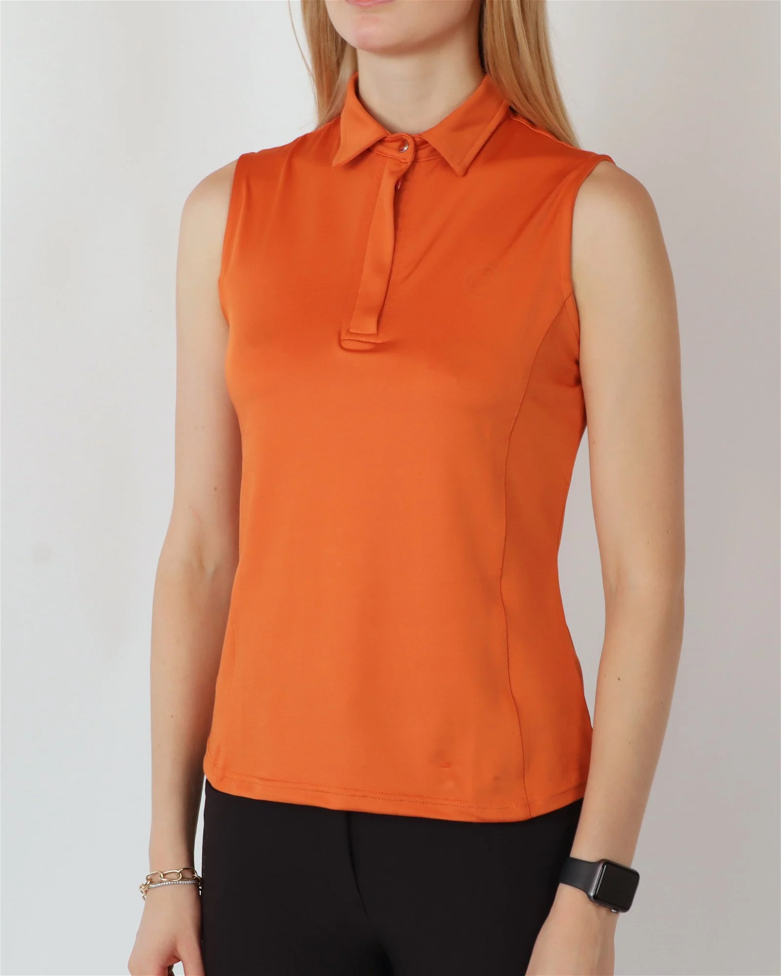 POLO FIONA SIN MANGAS NARANJA