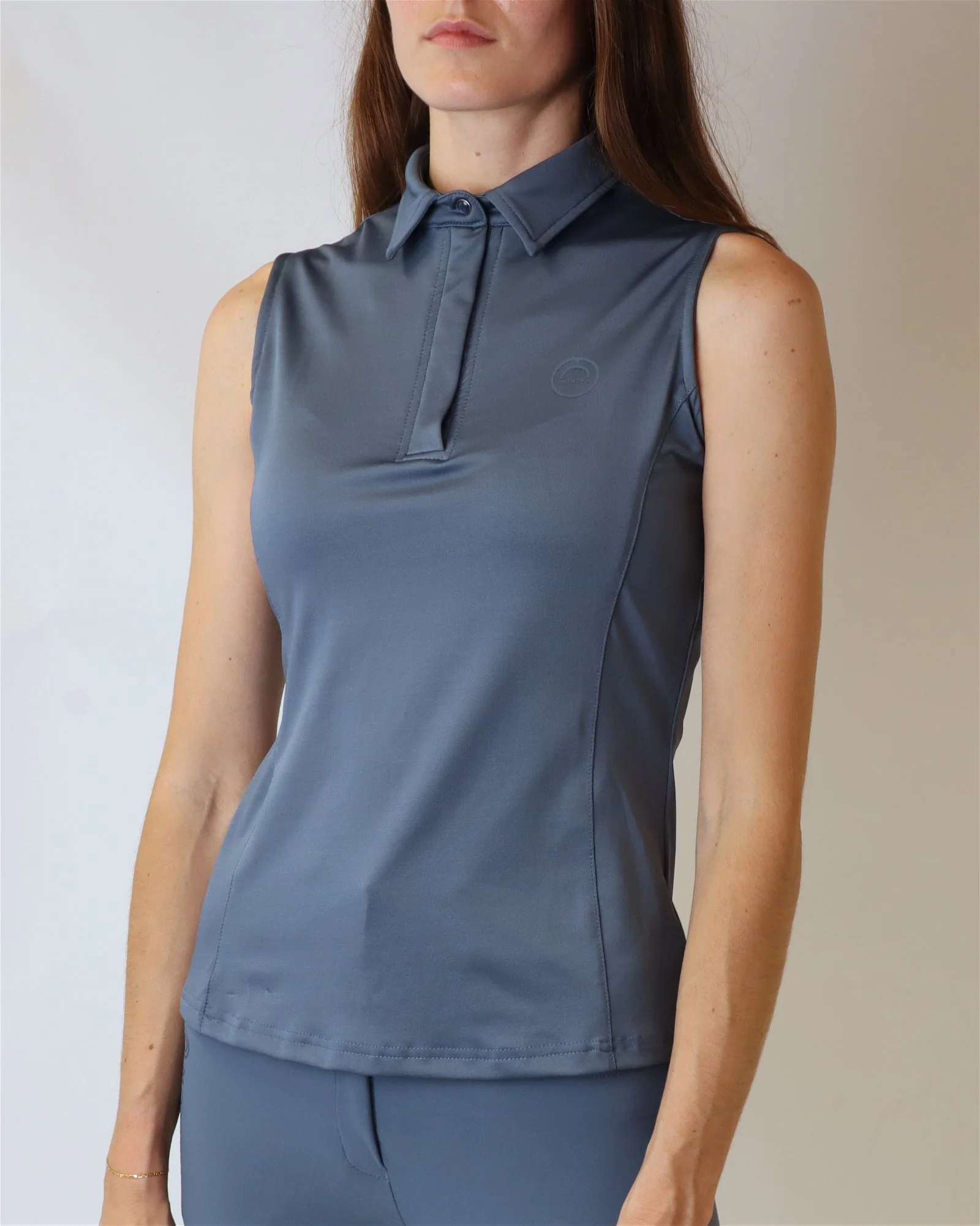 POLO FIONA SIN MANGAS AZUL PALOMA