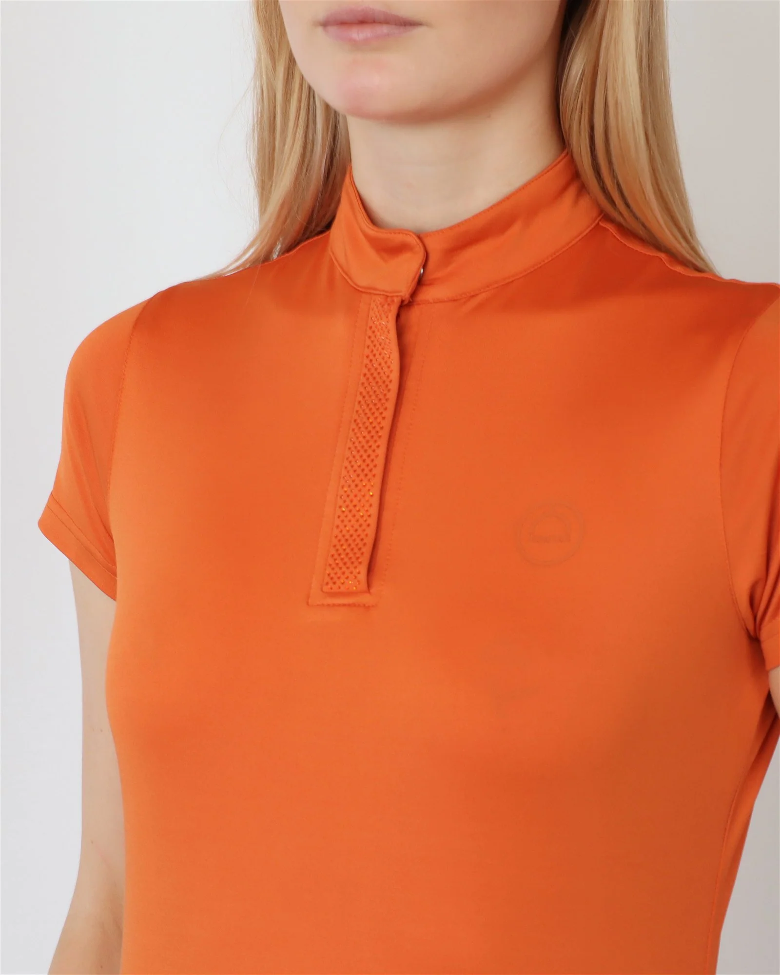 POLO BRIELLA CRISTAL MANGA CORTA NARANJA