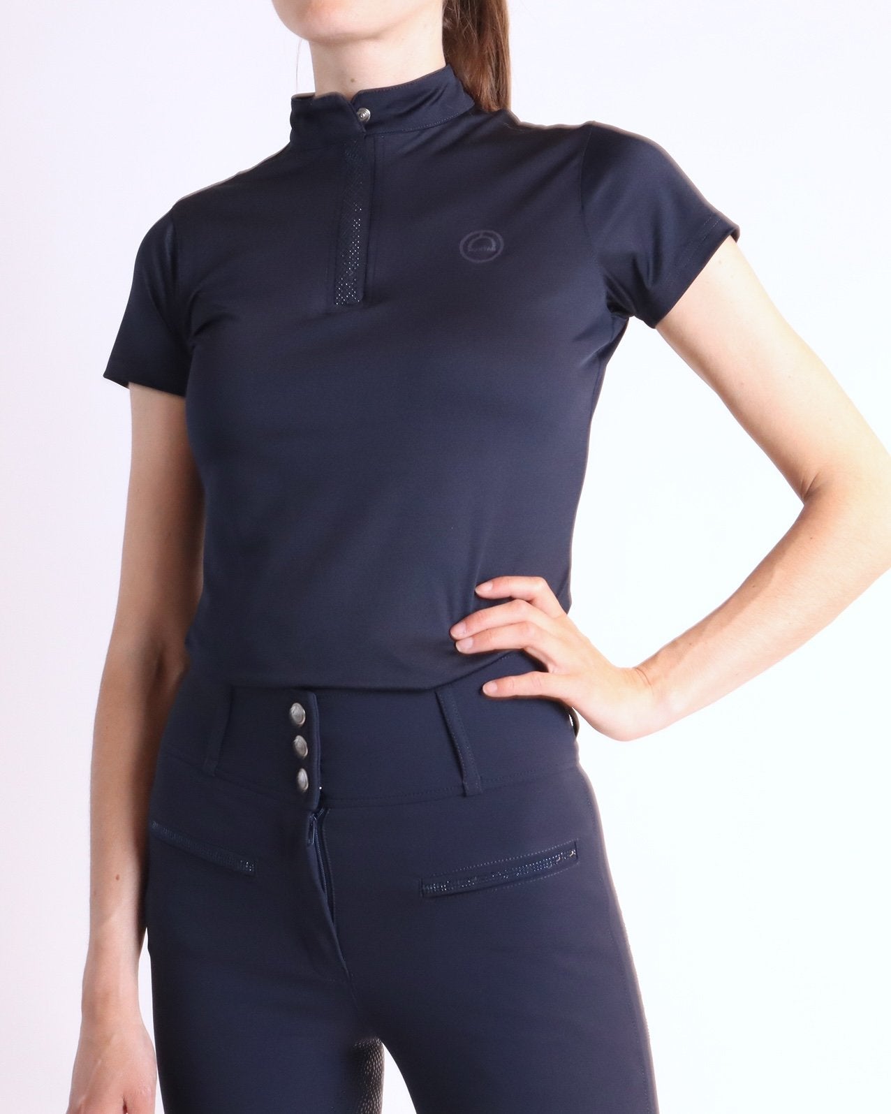 POLO BRIELLA CRISTAL MANGA CORTA AZUL MARINO