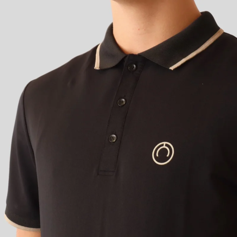 POLO HOMBRE NEGRO/BEIGE