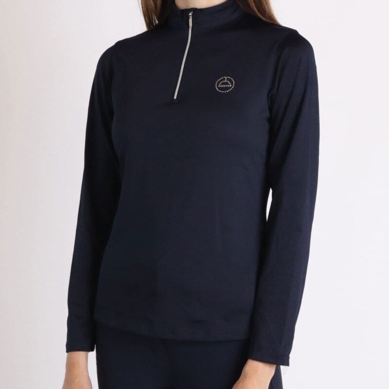 Polo Everly Mon-Tech Manga Larga - Azul Marino