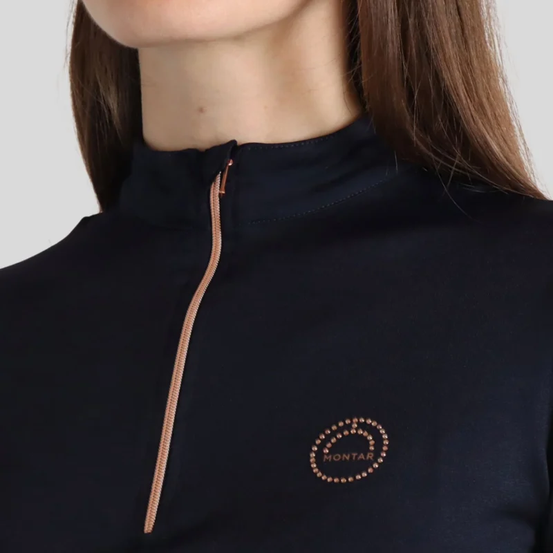 Everly Mon-Tech Oro Rosa Manga Larga - Azul Marino