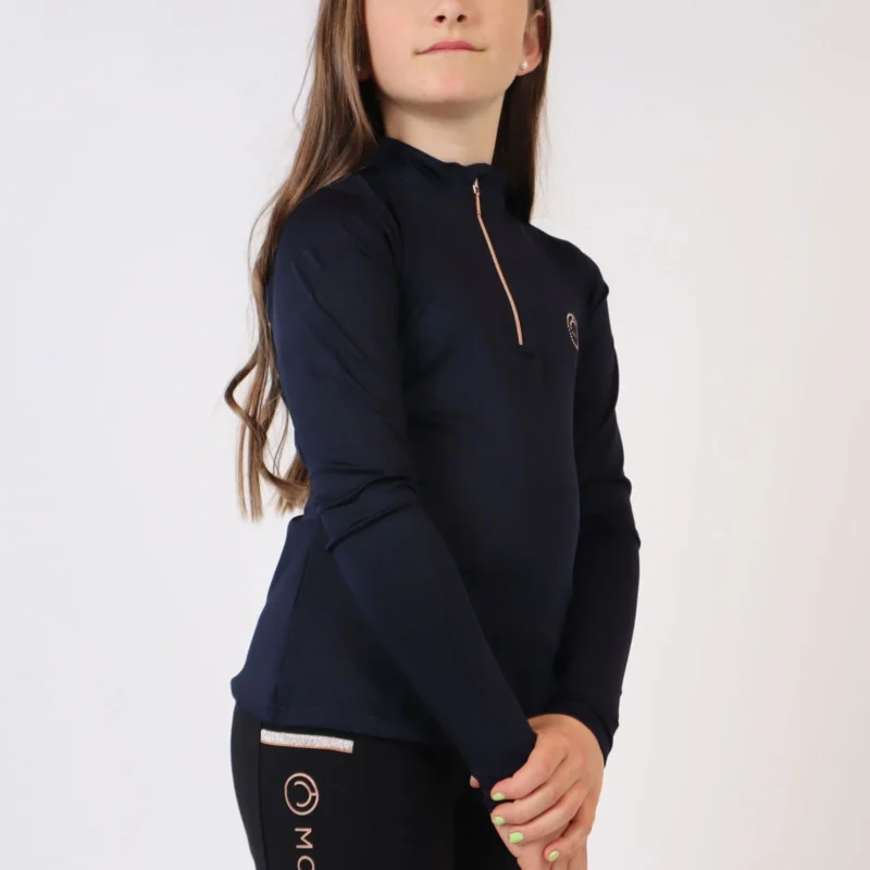 Polo Everly Oro Rosa Junior Azul Marino